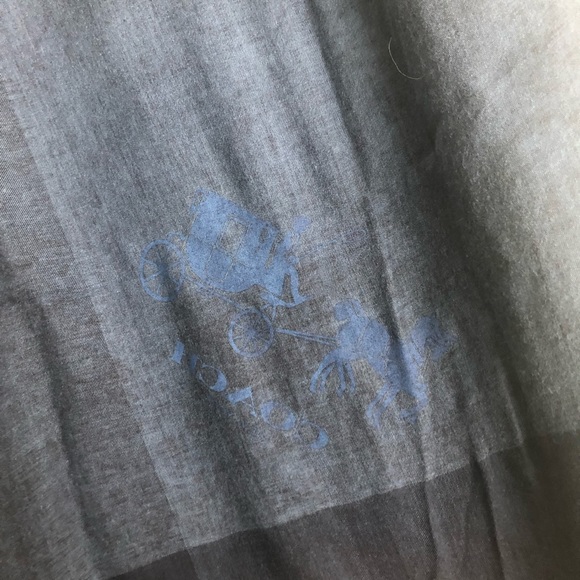 Navy Blue Coach Scarf - Picture 2 of 3